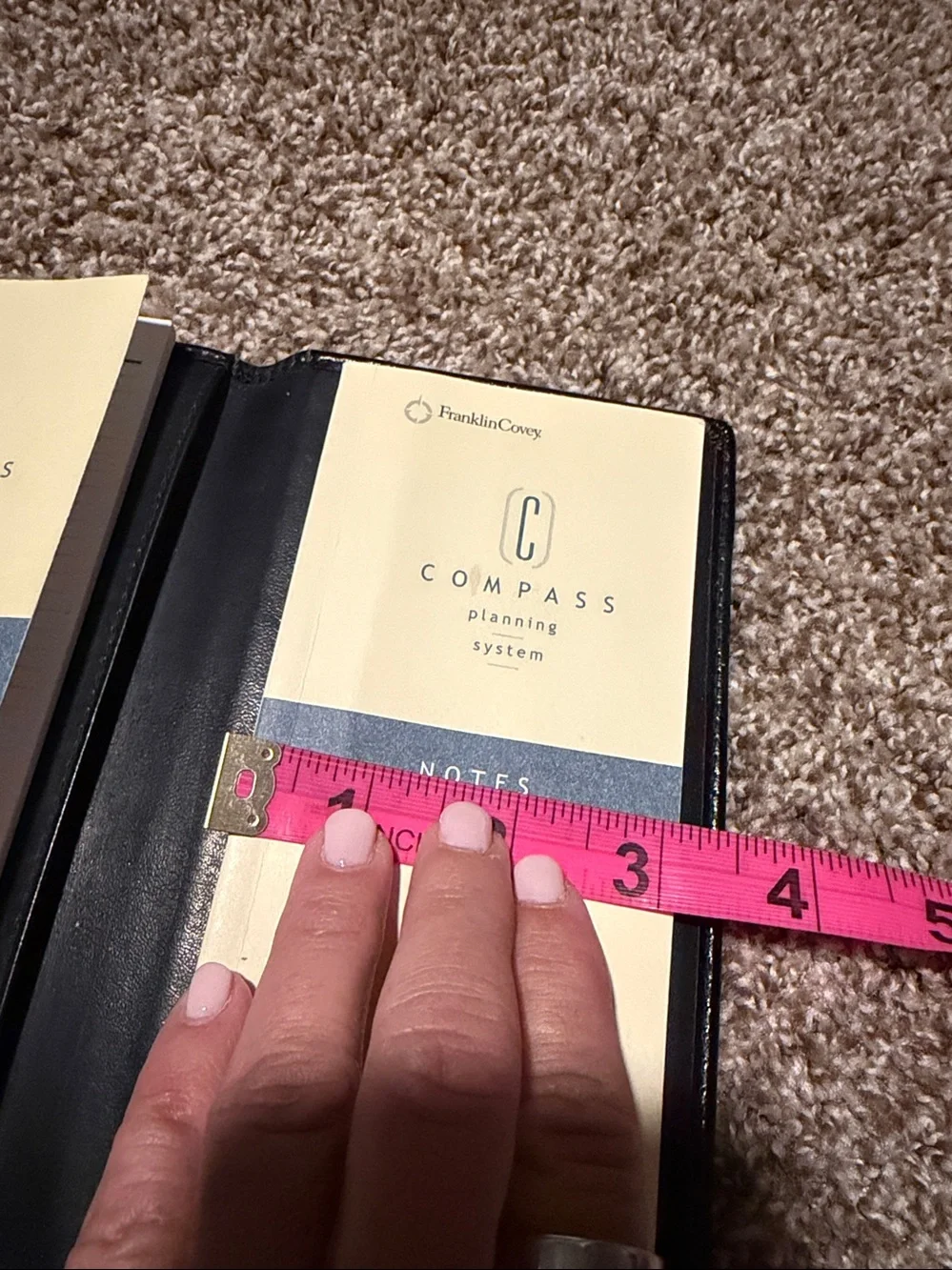 Franklin Covey black vinyl planner cover w/2 lined notebooks